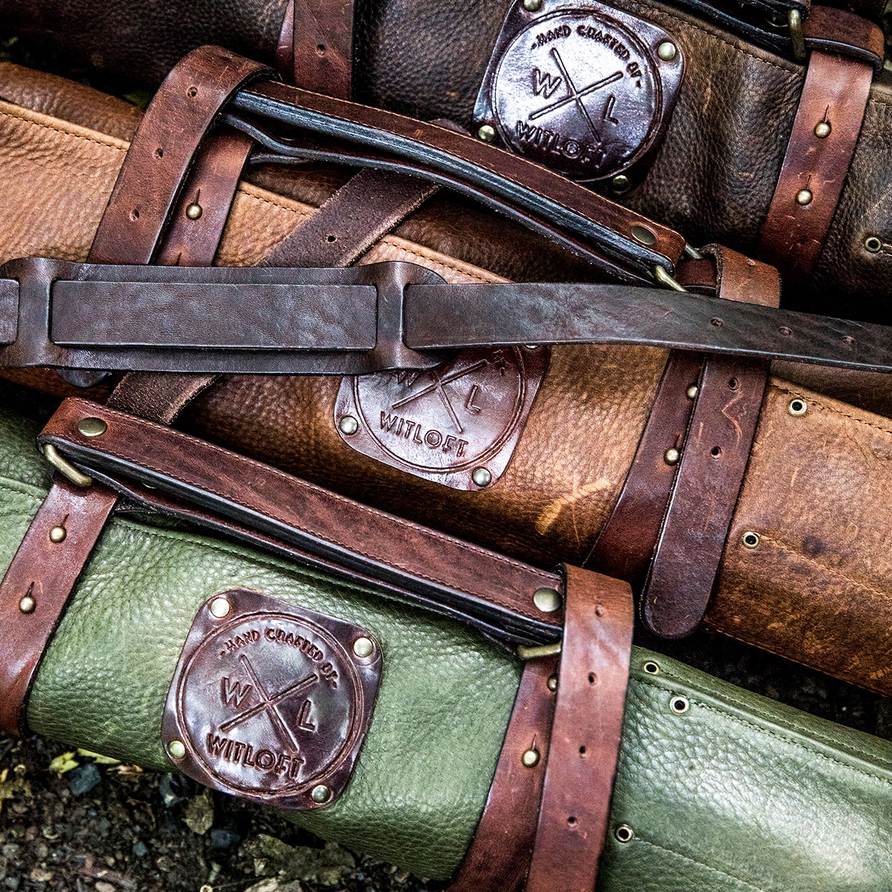 Knife rolls 5pocket Dark Brown/Dark Brown CERA